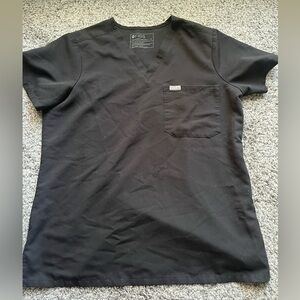 Figs Black Catarina Style Scrub Top